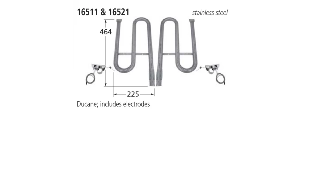 13521 BBQ Right Burner - Ducane 3 13521 BBQ Right Burner - Ducane