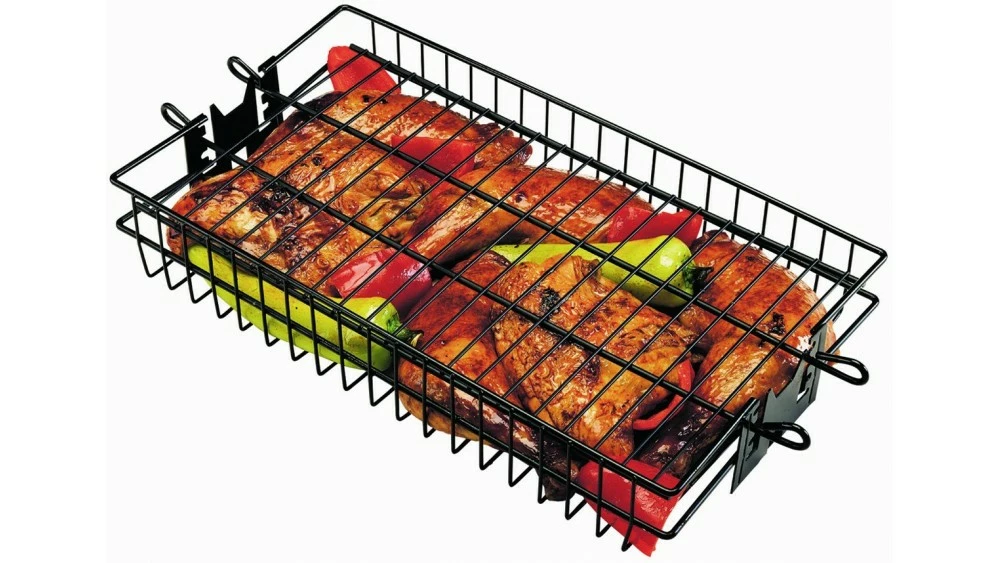 Grill Pro Deluxe Non-Stick Flat Spit Basket 6 Grill Pro Deluxe Non-Stick Flat Spit Basket - Image 4