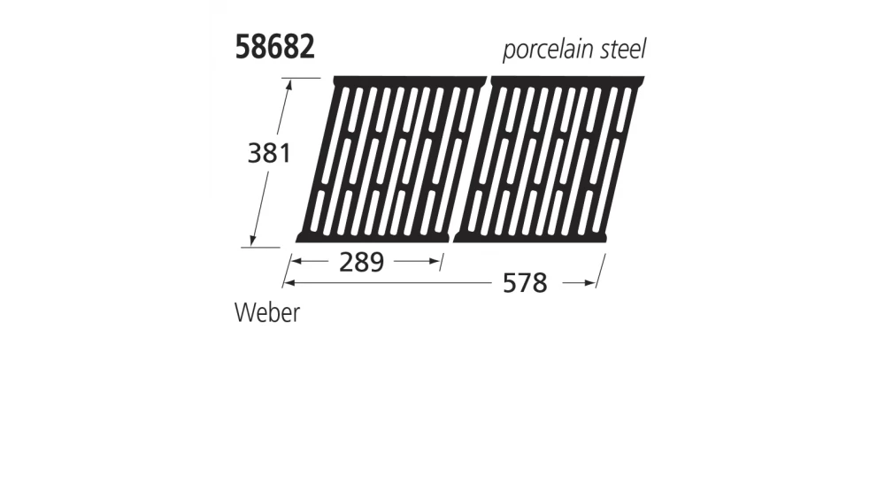 58682 BBQ Porcelain Steel Grill - Weber 3 58682 BBQ Porcelain Steel Grill - Weber