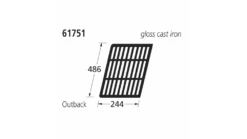 61751 BBQ CI Grill - Outback