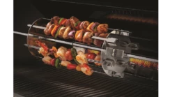 Napoleon Rotisserie Stainless Steel Shish Kebab Set - 64008 -UK BBQ Sales 2024 64008 shish kebab wheel in use Chicken Veggies 1000x563 1