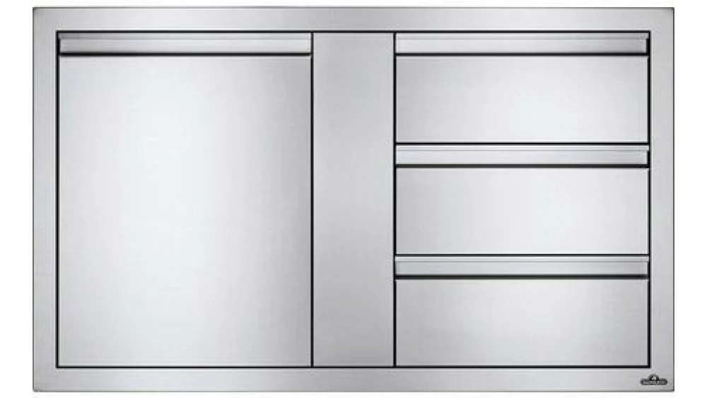 Napoleon Stainless Steel Built In Door And Drawer Combo - BI-3624-1D3DR 3 Napoleon Stainless Steel Built In Door And Drawer Combo - BI-3624-1D3DR