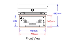 Bull Bison Built In Charcoal BBQ -UK BBQ Sales 2024 Bison cut out diagram front 1000x563 1