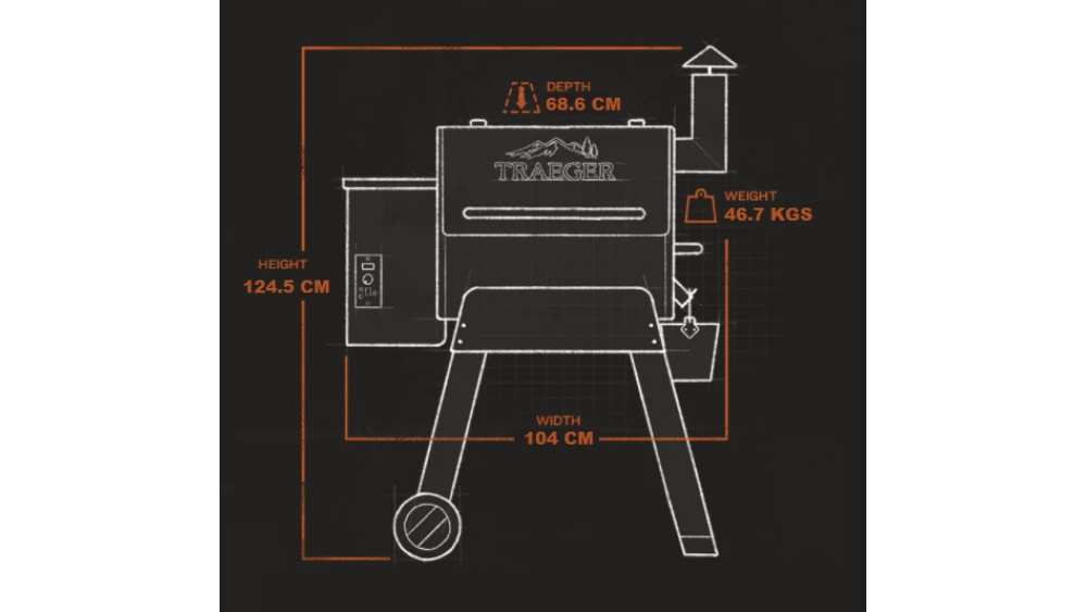Traeger - Pro 22 Pellet BBQ - Free Cover & Folding Front Shelf 8 Traeger - Pro 22 Pellet BBQ - Free Cover & Folding Front Shelf - Image 6