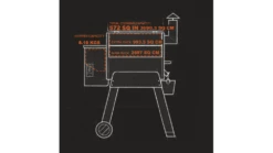 Traeger - Pro 22 Pellet BBQ - Free Cover & Folding Front Shelf 12 Traeger - Pro 22 Pellet BBQ - Free Cover & Folding Front Shelf -UK BBQ Sales 2024 Interior20Dimensions 1000x563 2