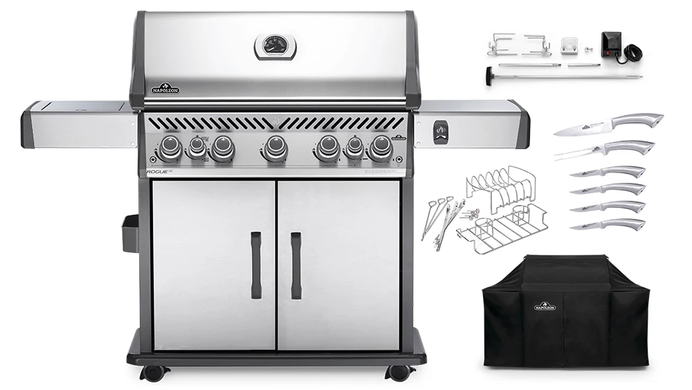 Napoleon Rogue RSE625RSIBPSS-1-GB Gas BBQ - Free Cover & Accessories 3 Napoleon Rogue RSE625RSIBPSS-1-GB Gas BBQ - Free Cover & Accessories