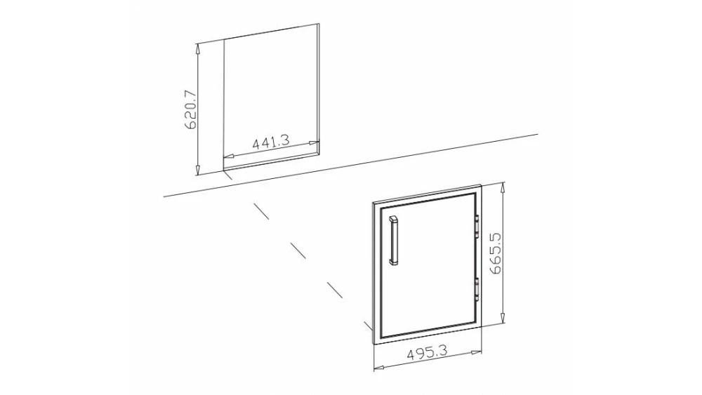Whistler Grill Stainless Steel Vertical Door (Large) 5 Whistler Grill Stainless Steel Vertical Door (Large) - Image 3