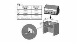 Cadac Meridian 3 Burner Built In Gas BBQ -UK BBQ Sales 2024 dimensions built in 2 1000x563 1