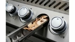 Napoleon Prestige BIPRO825RBIPSS-3-GB-3 Built In Gas BBQ - Free Rotisserie And Cover -UK BBQ Sales 2024 pro665 pro825 details wood chip smoker napoleon grills close up 1000x563 2